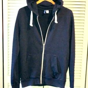 Divided Dark Blue Hoodie Medium